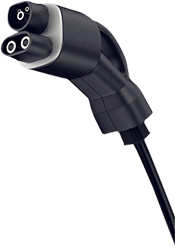 Animated image of a EV home charging plug.