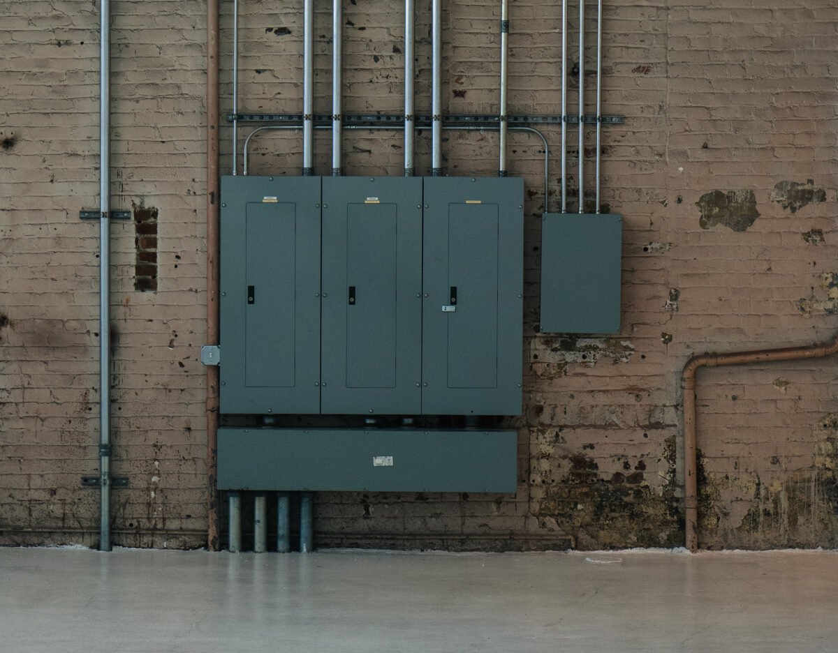 An electrical panel in a commercial building in Metairie installed by Sheep Electrical Service & Solutions.