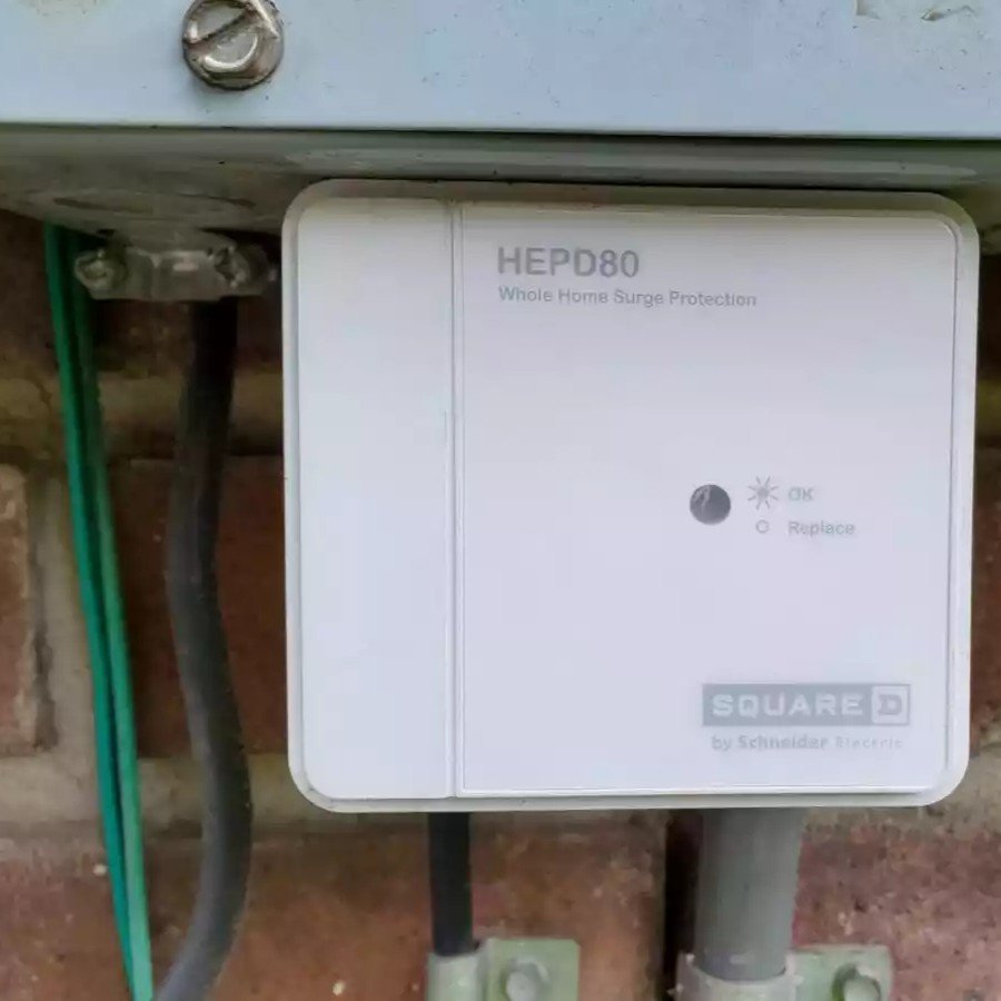 Whole house surge protection installed in Metairie home to protect electrical system from power surges and outages.