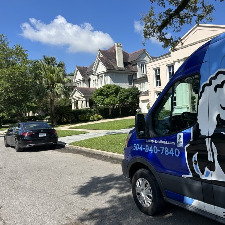 Sheep Electrical Service & Solutions van on a New Orleans residential street
